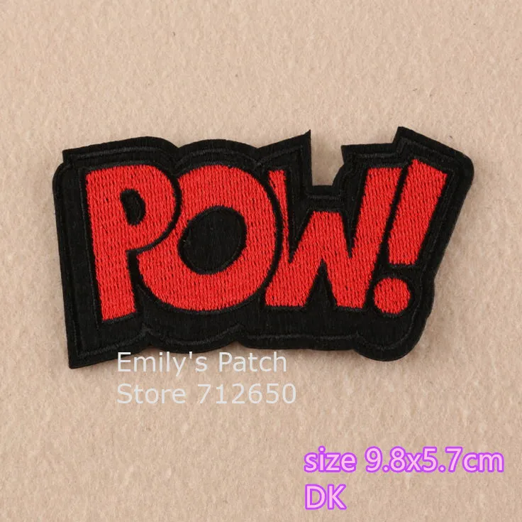 Новое поступление 10 шт. bam pow WOW взрыва вышитые патч железа на аппликация Одежда