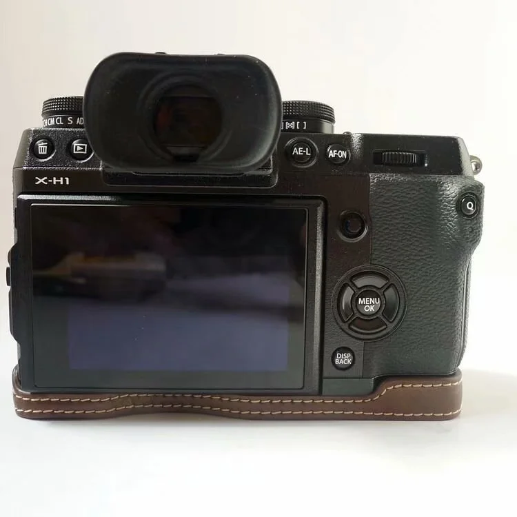 Pu кожаный чехол для камеры половина тела сумка для камеры чехол для Fujifilm XH1 Fuji X-H1 чехол для камеры