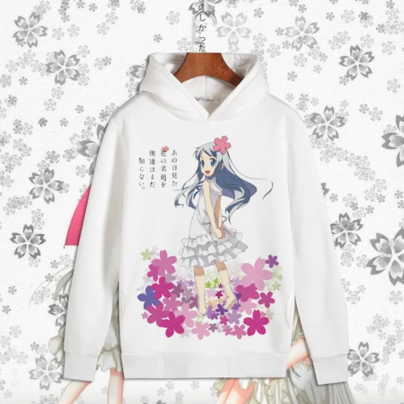 Женский пуловер с капюшоном Anohana The Flower We Saw That Day Honma Meiko флисовая толстовка унисекс