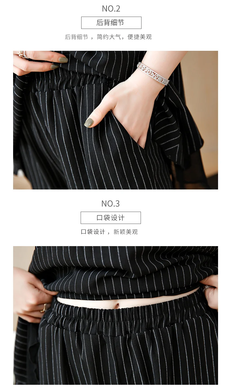 

Plus Size 2 Piece Set Women Striped Top&pants Set Ensemble Femme Deux Pieces Women Clothes 2019 Women's Summer Suit Woman Suit