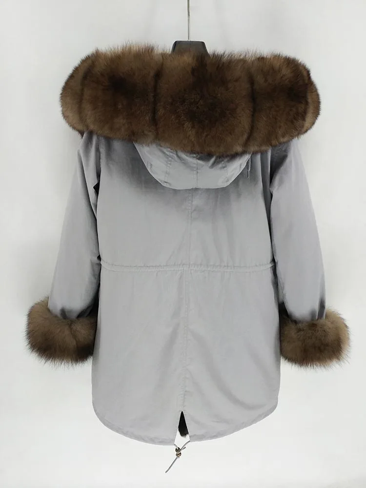 Женская камуфляжная куртка длинная толстая парка с капюшоном и воротником из