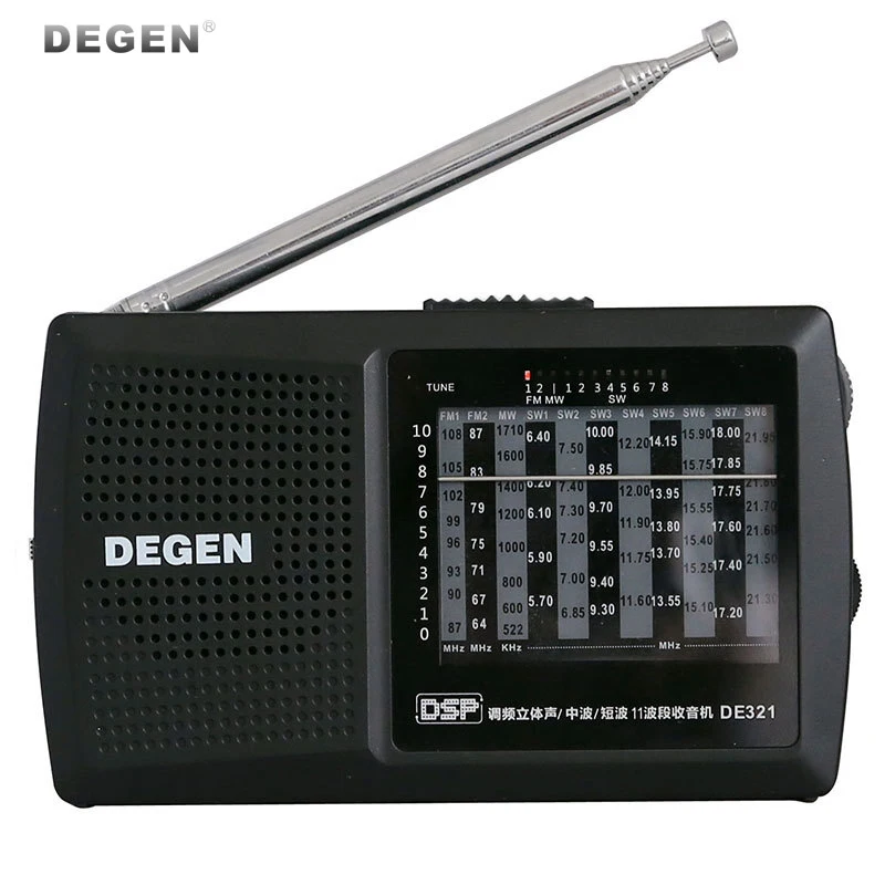 Оригинальный радиоприемник Degen DE321 FM SW MW DSP Receptor De Radio Radyo Mini Pocket DAB Receiver Digital Portatil on