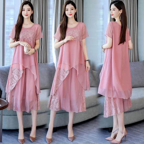 

Irregular Women Two Piece Outfits Retro Women 2 Piece Set Top And Pants Trendy Ensemble Femme Deux Pieces Korean Woman Clothes