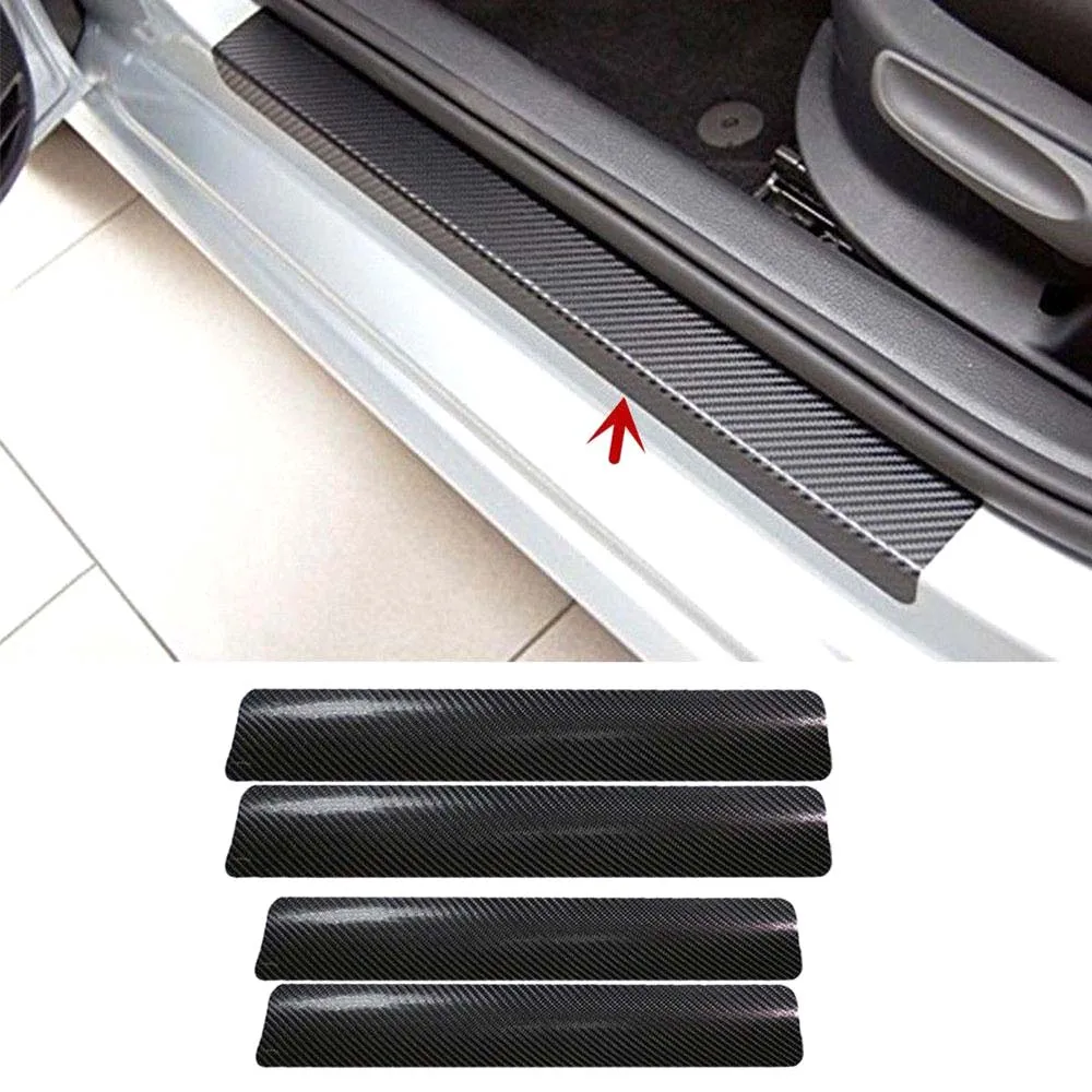 4 шт. водонепроницаемые наклейки из углеродного волокна против царапин