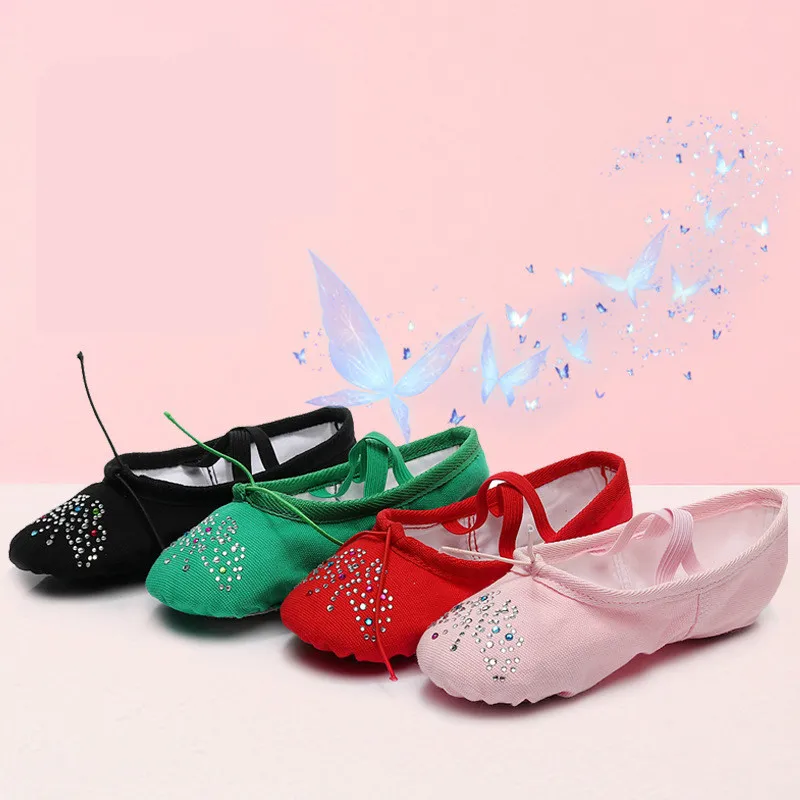 

Comfortable water drill canvas ballet shoes for children, girls