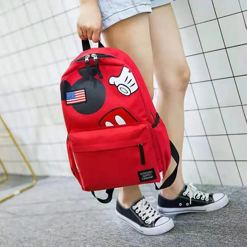 

2019 New Mickey Backpack Casual Girl School Bag Large Capaciy Shoulder Bag Nylon Travel Backpack For Childrens Mochila Feminina