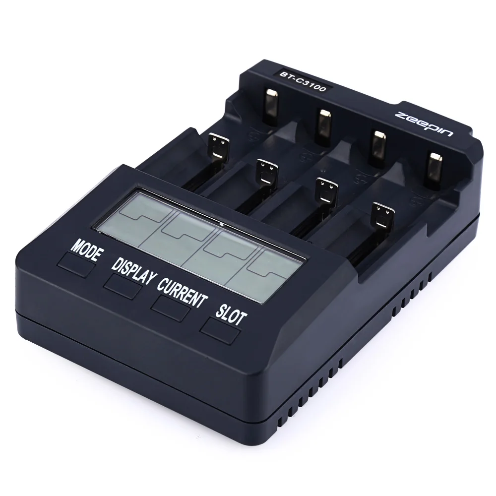 ZEEPIN BT-C3100 V2.2 цифровой Интеллектуальный ЕС Plug 4 Слот ЖК-дисплей Батарея Зарядное