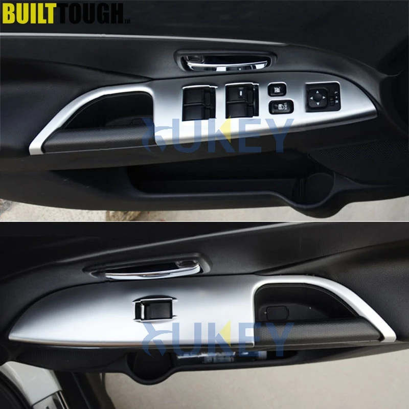 Для Mitsubishi ASX Outlander Sport RVR 2011 2012 2013 хромированная Внутренняя дверь, окно, кнопка включения, панель, накладка