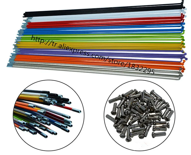 80pcs/lot 14G 186 188 259 261 292 294mm Sainless Steel MTB Mountain Bike SpokesRoad Bicycles Wheel Rim Part with Nippers | Спорт и