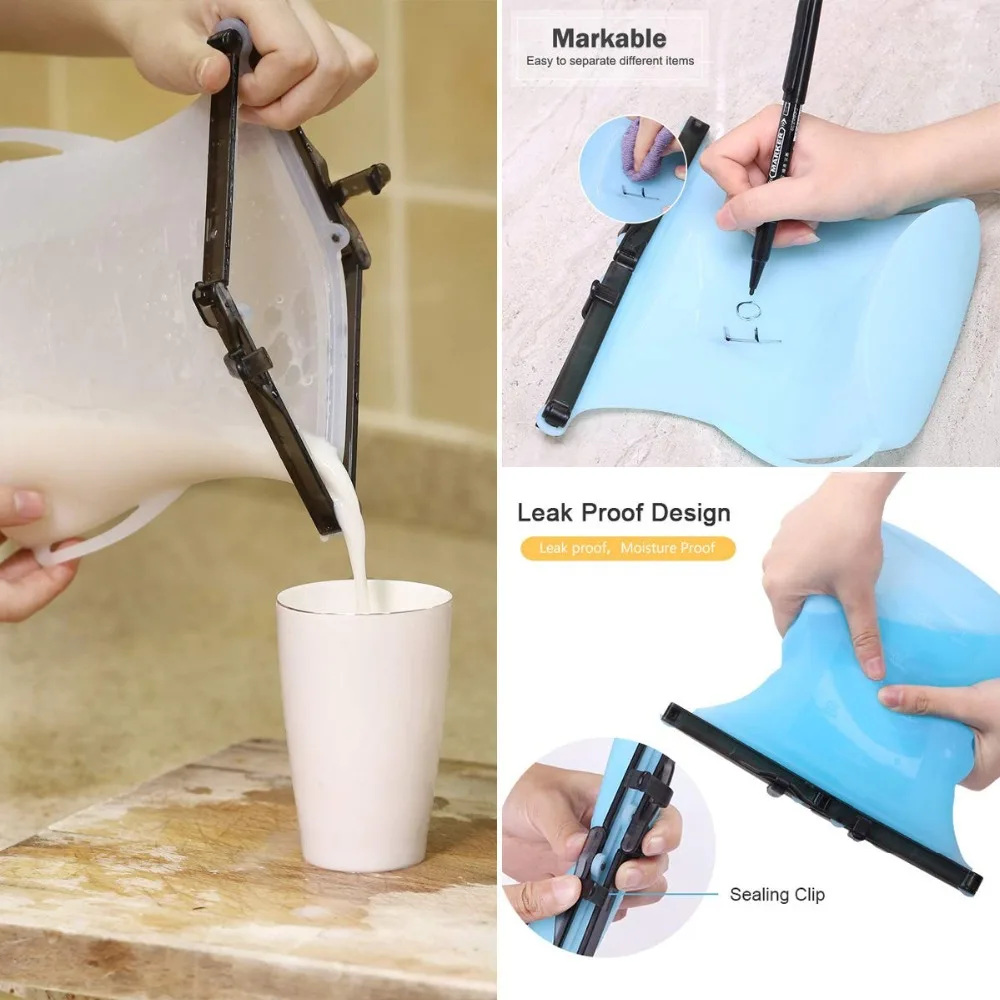 Многоразовый силиконовый пакет 2019 усовершенствованные силиконовые пакеты для