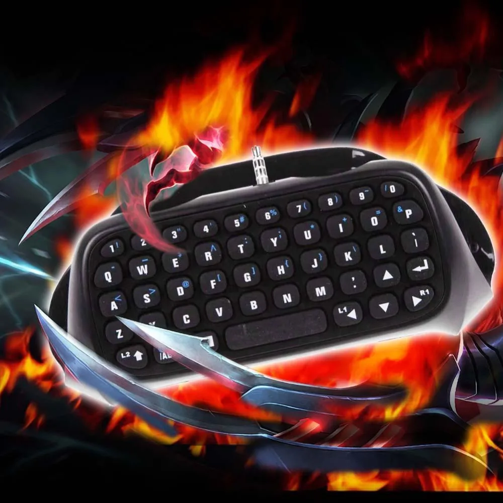 Mutilfunction 2 in 1 Mini Wireless Chatpad Message Keyboard Game Consoles for Sony Playstation 4 PS4 Controller | Компьютеры и офис