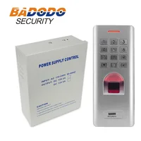 with 12V 5A access power supply Outdoor WG26 Fingerprint password keypad access control reader for door lock gate opener use