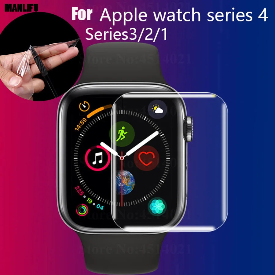 2 шт. Мягкий чехол из ТПУ с 3D Защитная пленка для наручных часов iWatch Apple Watch серии