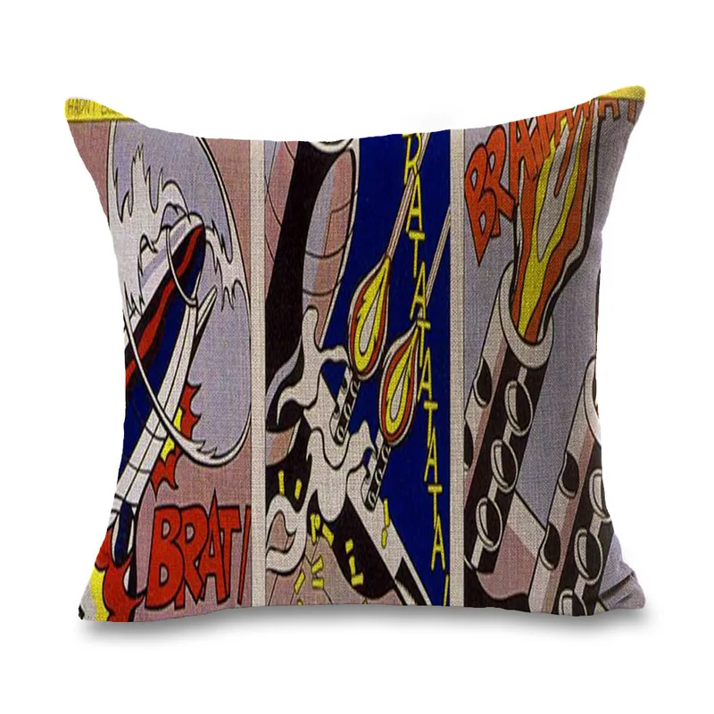 Новый Поп-арт головной домашний декор льняной наволочка ручная роспись