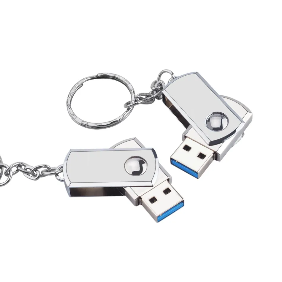 Быстрая скорость USB 3 0 флеш накопитель 64 ГБ 32 Вращающаяся ручка с цепочкой для