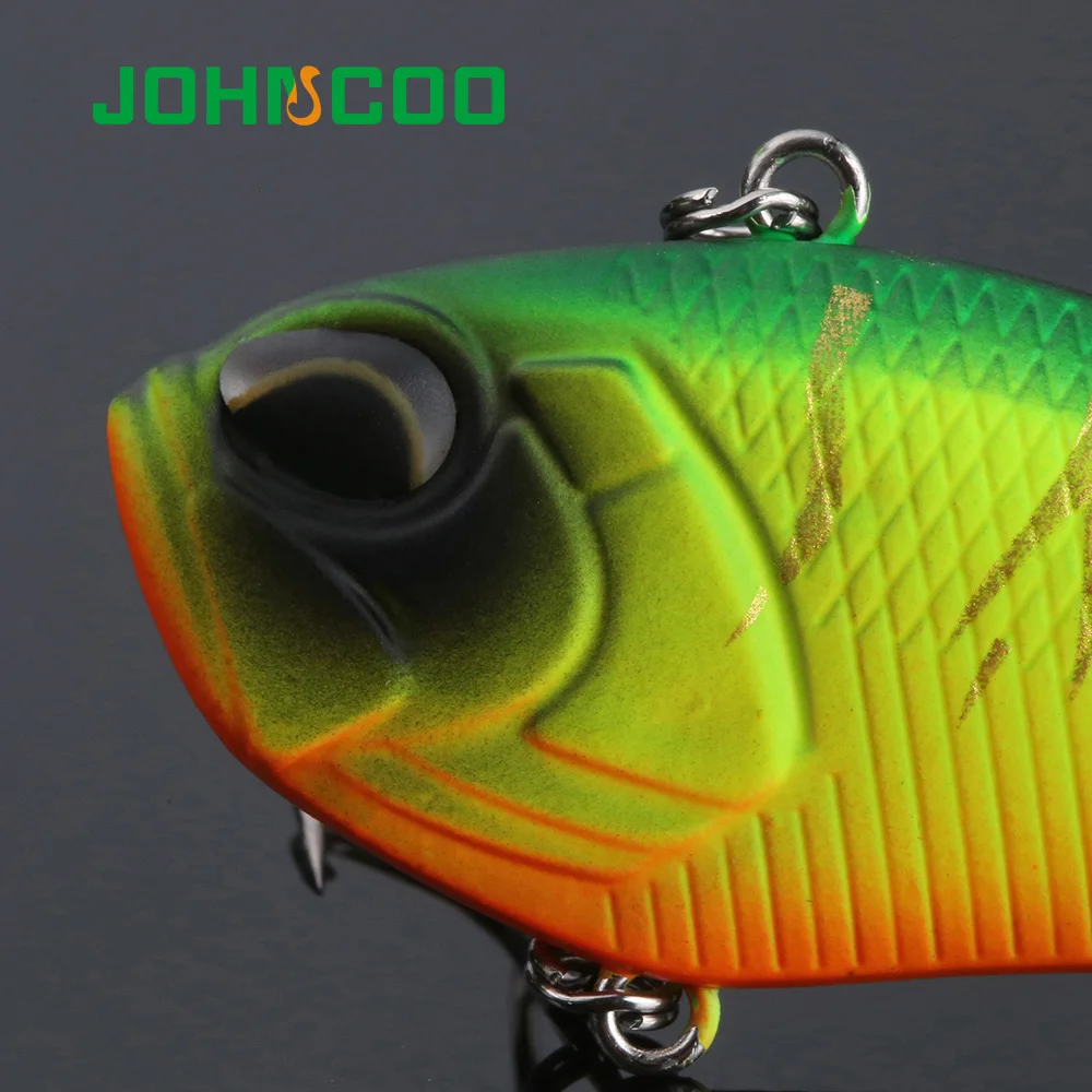 JOHNCOO New Hard Bait 1pc 50mm 9g VIB Fishing Lure with 2 Treble Hooks Artificiais Carp Crankbait Wobblers | Спорт и развлечения