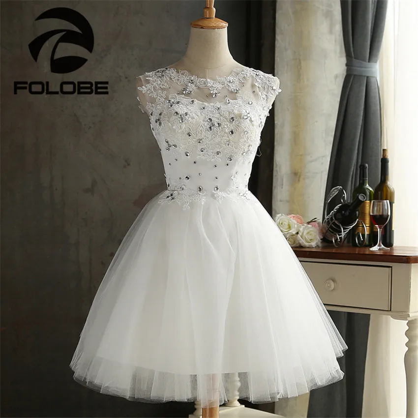 Элегантное кружевное платье с прозрачным вырезом и бисером Vestidos De Festa Мини