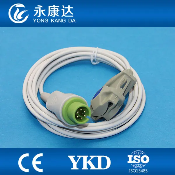 YKD Direct Reusable 3m 6pin adult soft tip spo2 sensor for Biolight 507C |