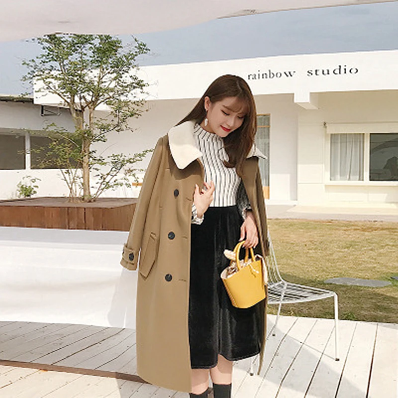 Winter New Fat mm Large Size Women's Authentic Loose Wool Thickening Dragon Brocade Coat Fur Collar Fashion | Женская одежда