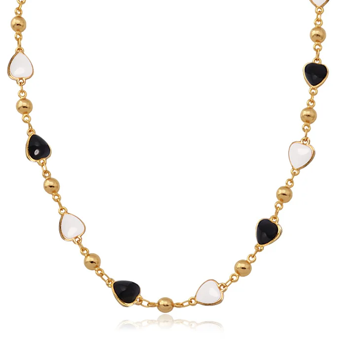 Женская эмалированная подвеска Kpop ожерелье цвета желтого золота с персиковым