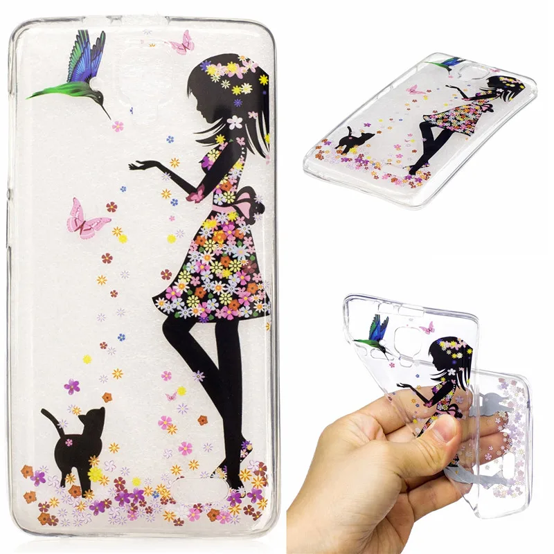New luxury Silicon lucent Case for Lenovo A536 A2010 S850 case cover ultra soft TPU cute cartoon cat Cover funda |