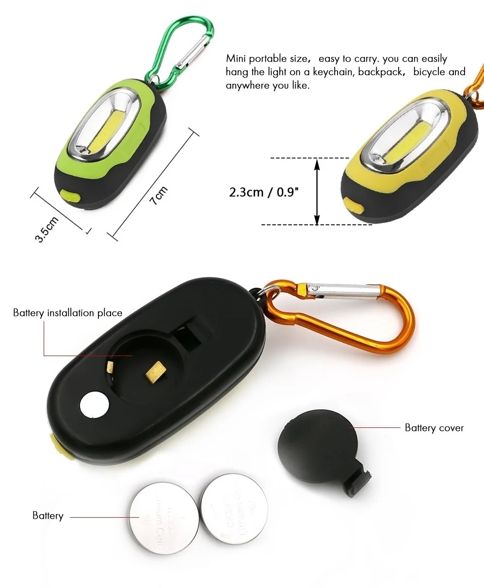 WorthWhile Camping Hiking Mini Flashlight with Moon Light Outdoor Tools Safety Survival Kit Keychain Emergency Equipment | Спорт и
