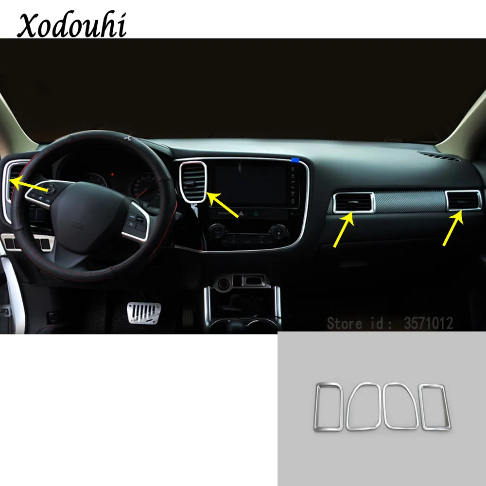 Для Mitsubishi Outlander 2016 2017 2018 2019 ABS хромированный переключатель Вентиляционный Выход