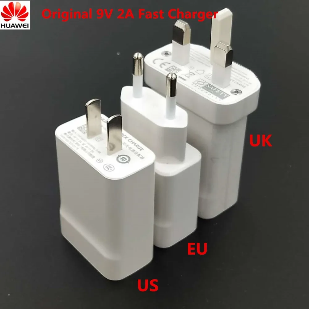 Оригинальное быстрое зарядное устройство Huawei 9 В 2 А USB настенный адаптер для