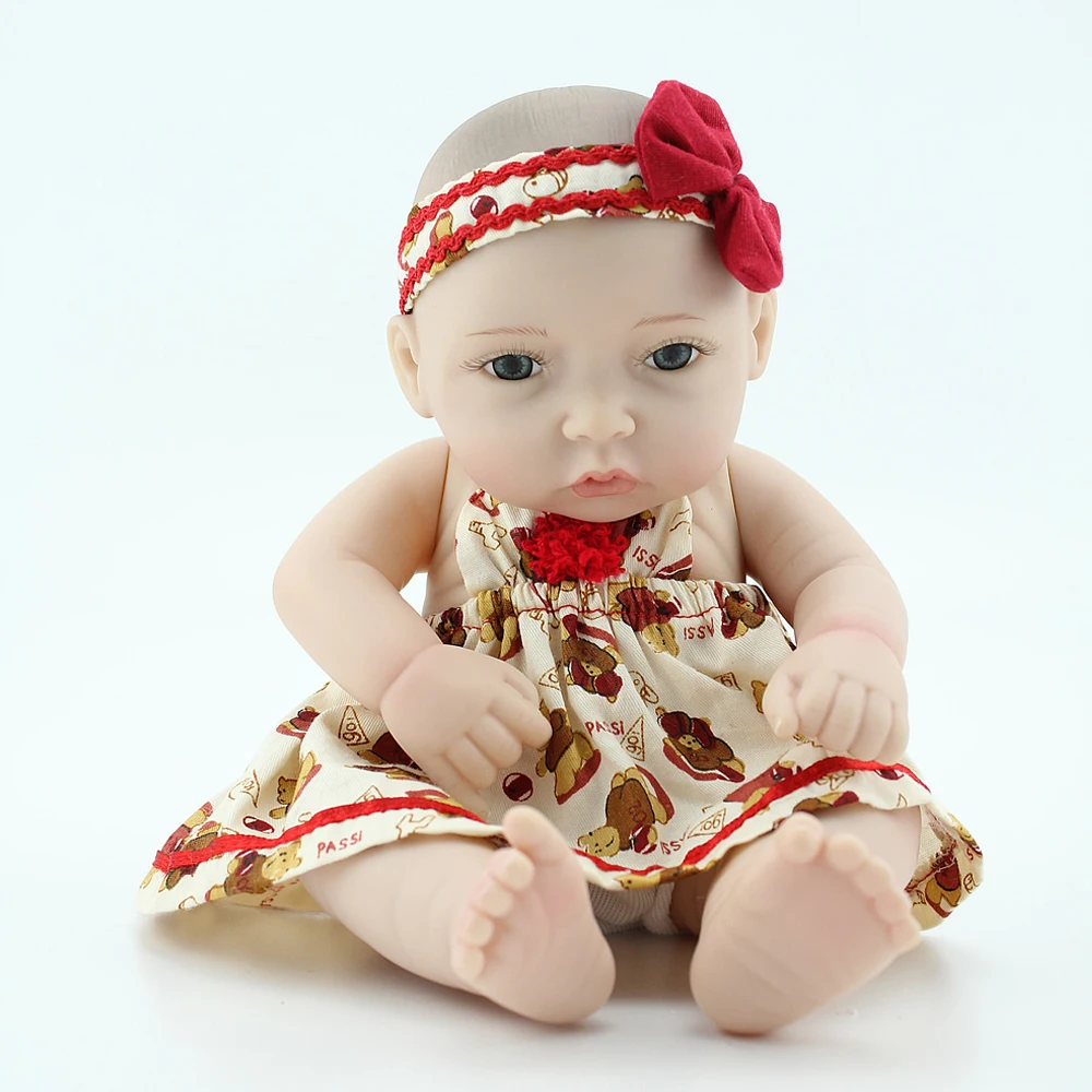 NPKDOLL куклы реборн с силиконовым корпусом полностью виниловая мини кукла