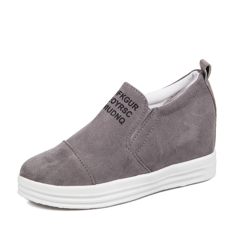 Дышащая Весенняя модная женская обувь на плоской платформе; однотонная Повседневная обувь; женская обувь без шнуровки с круглым носком; лоферы; большие размеры 36-42