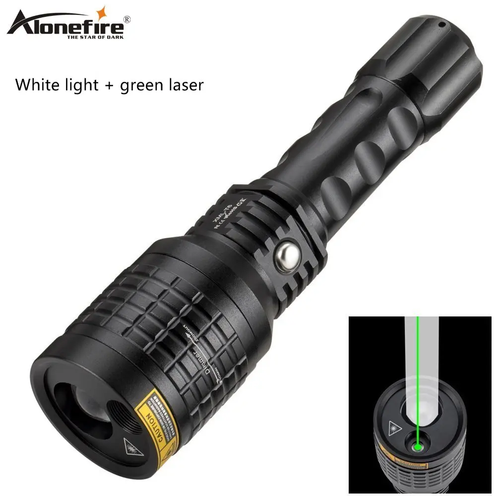 AloneFire 08 1 фонарик оригинальный ультра яркий высокий люмен выход LED зеленая