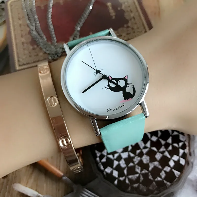 Новинка 2016 женские повседневные часы с изображением маленького человека паука