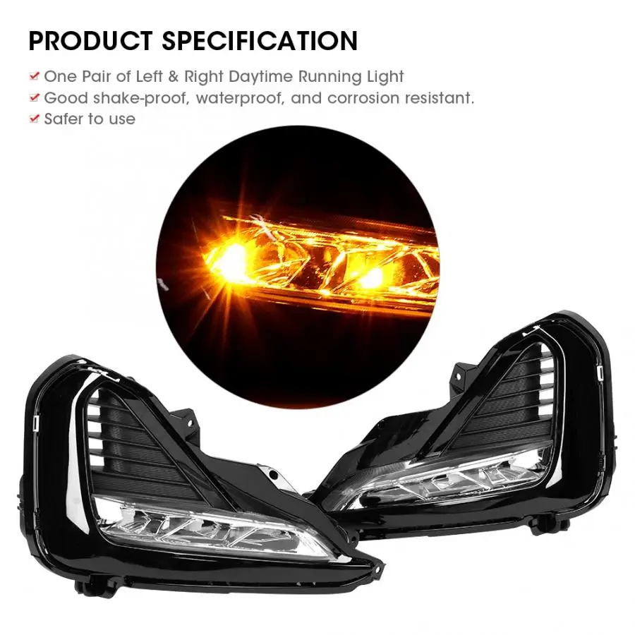 1 пара Автомобильные фары дневного света светильник сигнала поворота 2-Цвет