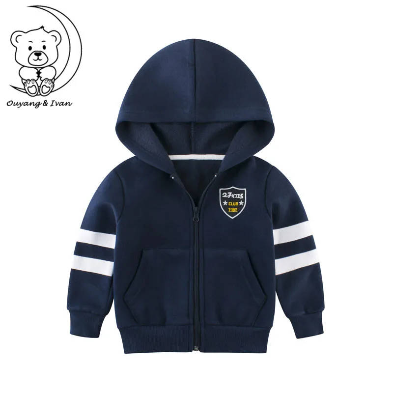 2019 Spring New Boy Sports Jacket Thin Casual With Hooded Collar Children's Coat Kids Outwear Cotton Fleece Zipper Tops |
