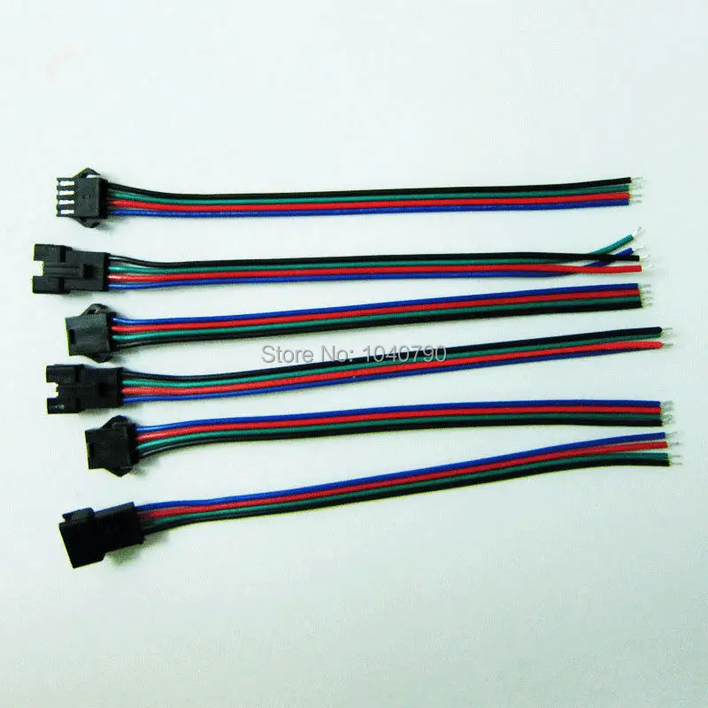 20 комплектов 4 контактный Штекерный разъем провод 5050/3528 RGB Светодиодная лента