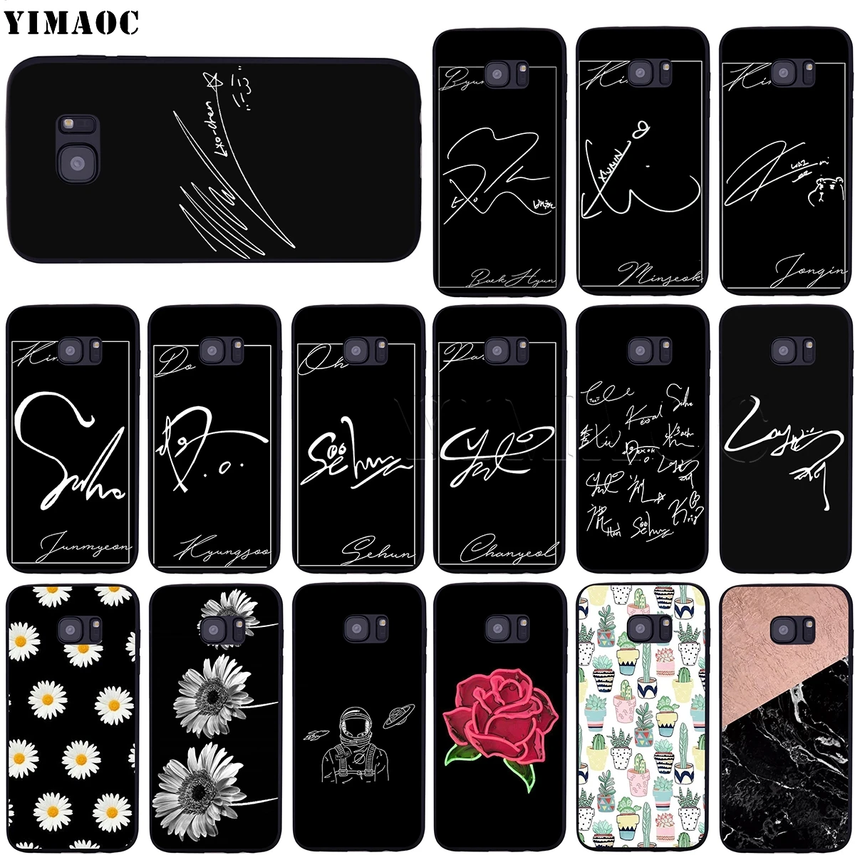 Чехол YIMAOC EXO Chen Chanyeol для Samsung Galaxy A7 A8 A9 A10 A20 A30 A40 A50 A70 M10 M20 M30 S10e J6 Plus|Бамперы| |