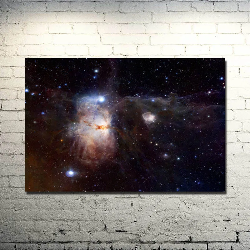 Шелковый постер Галактика Космос Звезды Туманность искусство печать 13x20 24x36