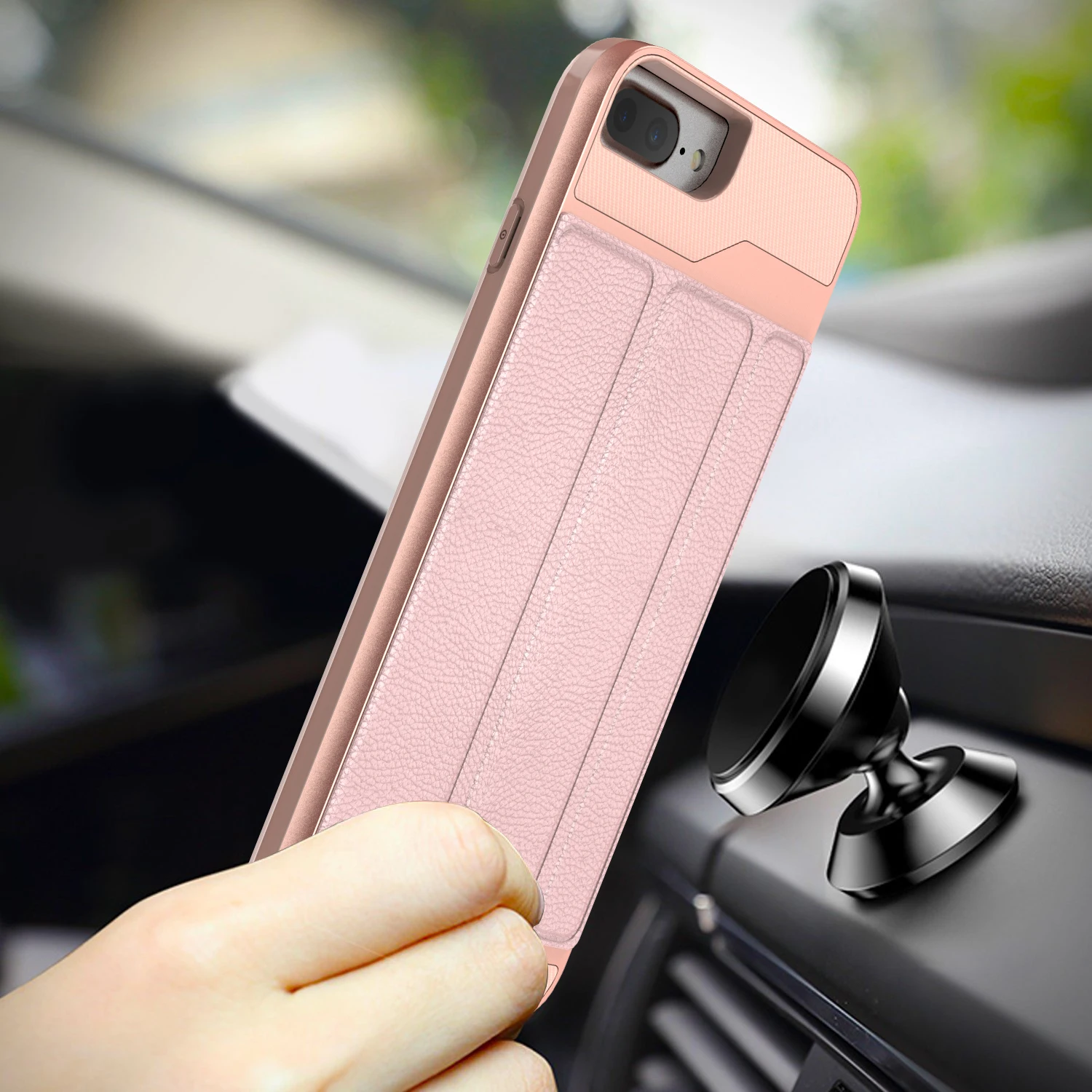Держатель для карт чехол iPhone 8/8 Plus WEFOR бумажник с кредитных держатель тонкий