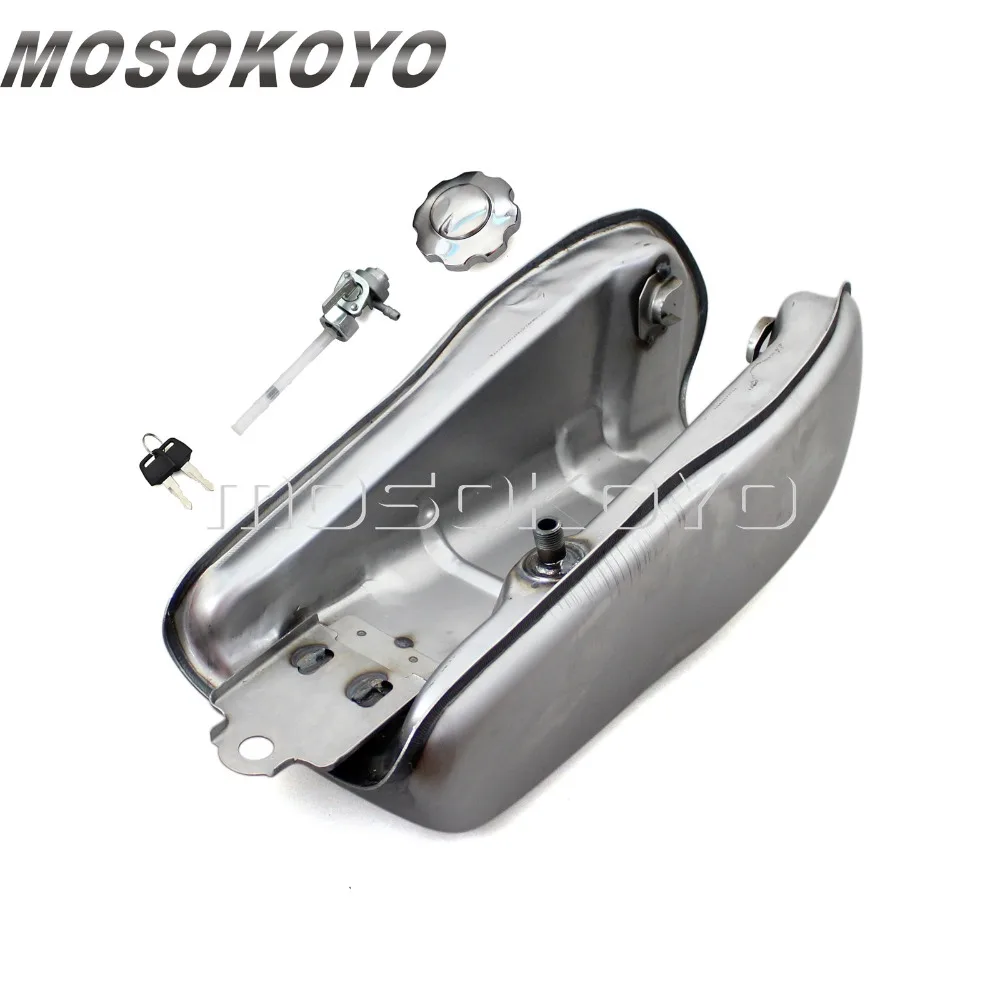 Бензиновый топливный бак для кафе 2 4 галлона с крышкой Kawasaki KZ Yamaha XVS SR XS Honda CB GL Suzuki