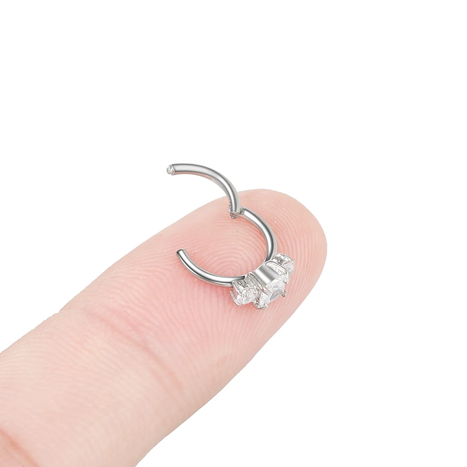 1 шт. стальное кольцо для пирсинга Daith Helix Rook пирсинг Ушная Перегородка Clicker кольца