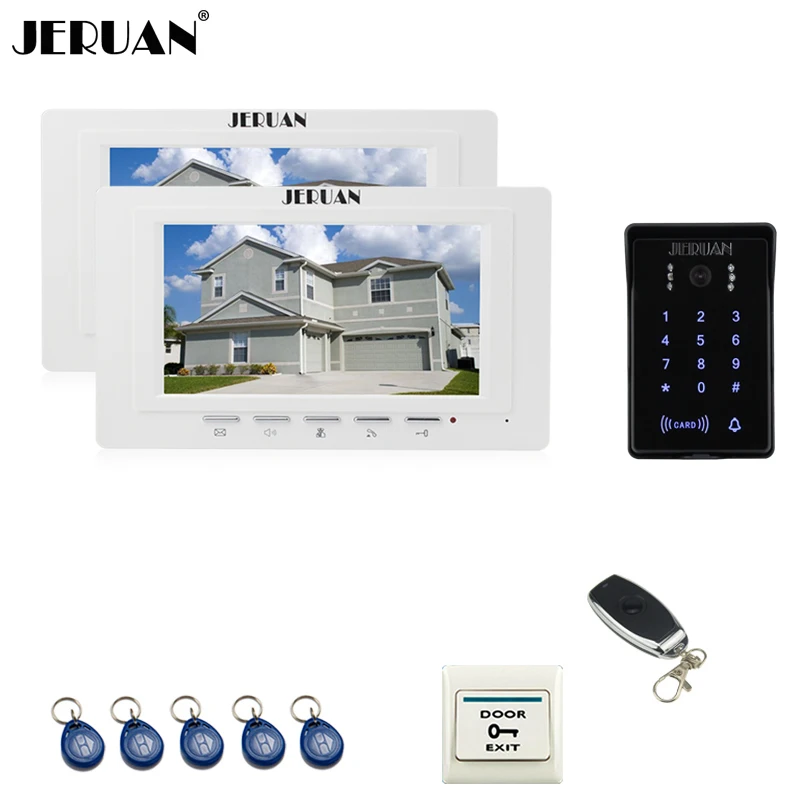 JERUAN 7 ''видеодомофон система видеодомофона 2 совершенно новый монитор RFID