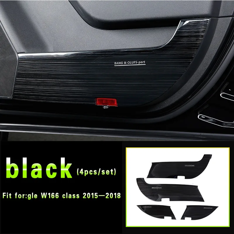 black GLE W166 Для Mercedes Benz GLE W166 GLE coupe C292 350d amg защитная дверь царапина Марка грязная накладка наклейка аксессуары - Название цвета: black GLE W166