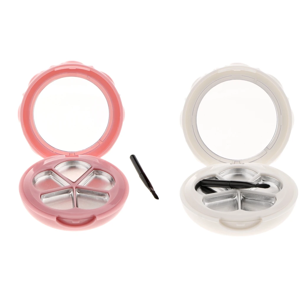 5 слотов Пустая палитра теней для век контейнер макияжа поддон с алюминиевыми