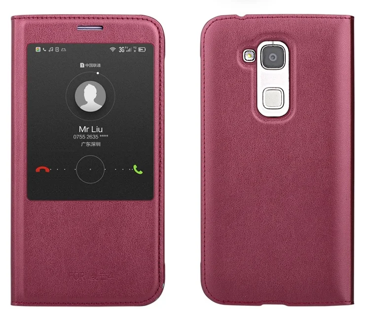 Cases For Huawei G8 View Window Flip Cover Back Case for G8/G7 Plus D199 | Мобильные телефоны и аксессуары