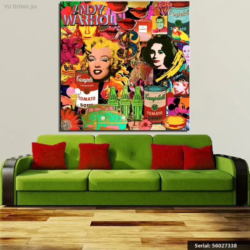 Yu Dong jin Andy Warhol натюрморт абстрактная картина маслом Рисование Искусство спрей без