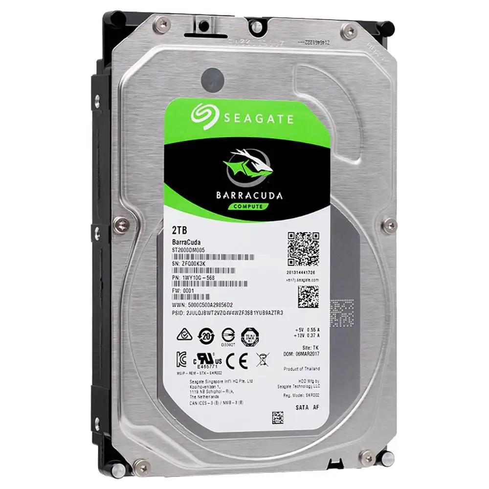 Seagate 2 ТБ Настольный HDD внутренний жесткий диск оригинальный 3 5 ''ТБ 7200RPM SATA 6