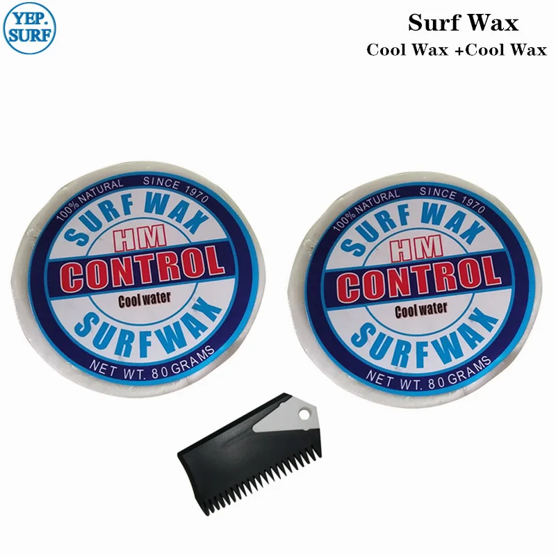 

New Wax Surfboard 2 pcs Cool/Cold Wax/ Warm/Tropical Water Wax/Base Wax+ Wax Comb Surfing SUP