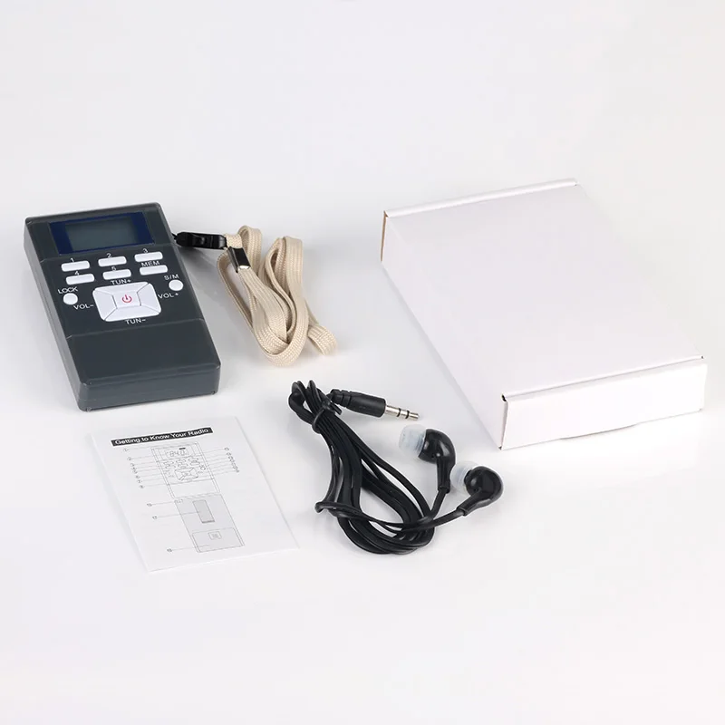 Цифровой FM радиоприемник с дисплеем двухканальный однодиапазонный музыкальный