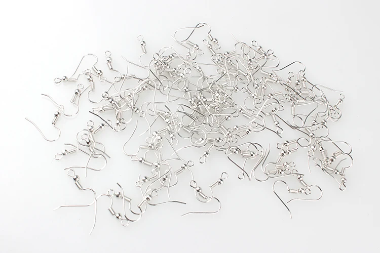 Бесплатная доставка золотые крючки для сережек с катушкой фурнитура 100 шт./лот