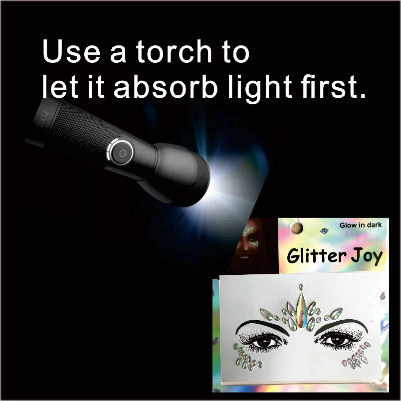 1 шт. светящиеся в темноте Стразы GDF02 для Временной Татуировки ночного клуба